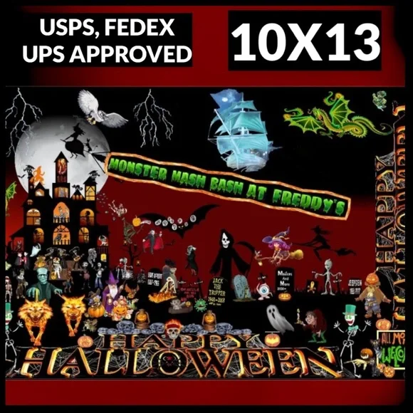 50 10x13 Poly Mailers Halloween Shipping Envelopes PRICE IS FIRM MONSTER Fall - Picture 7 of 8